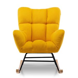 Westley Modern Flannel Rocking Chair
