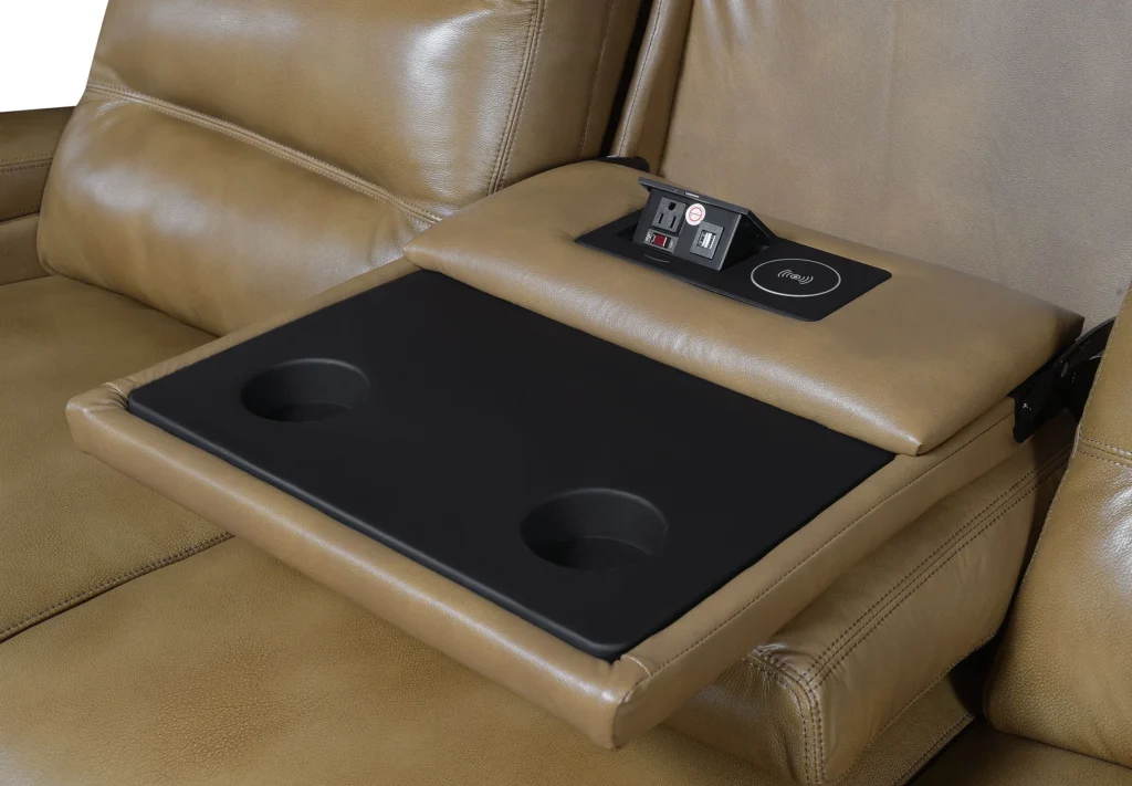 Valentio Premium 2-Seater Recliner Sofa with Console - Image 3
