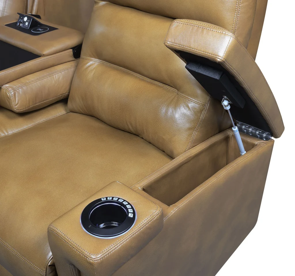 Valentio Premium 2-Seater Recliner Sofa with Console - Image 4