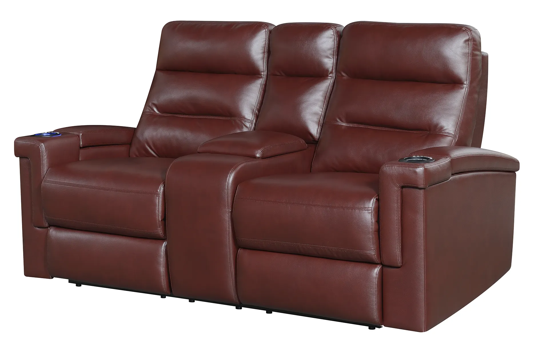 Valentio Premium 2-Seater Recliner Sofa with Console - Image 6