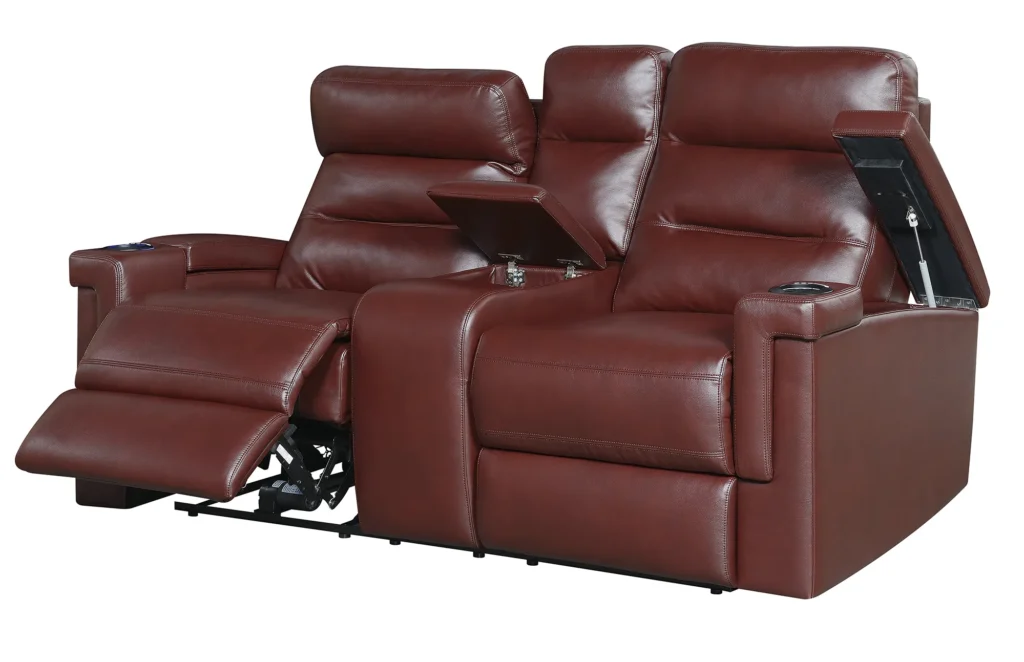 Valentio Premium 2-Seater Recliner Sofa with Console - Image 7