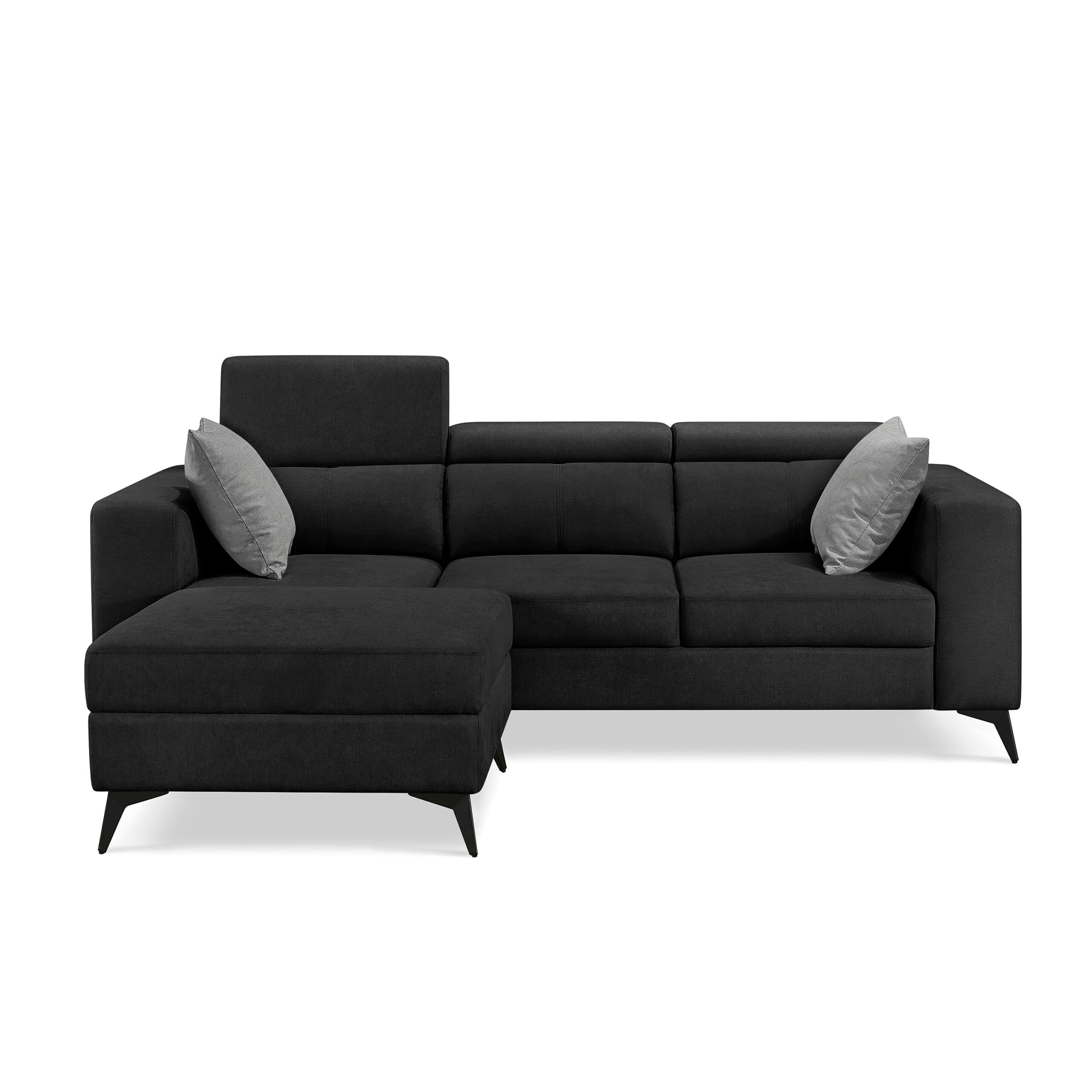 Adriano 2.15m 3-Seater Fabric Sofa with Ottoman - Image 9