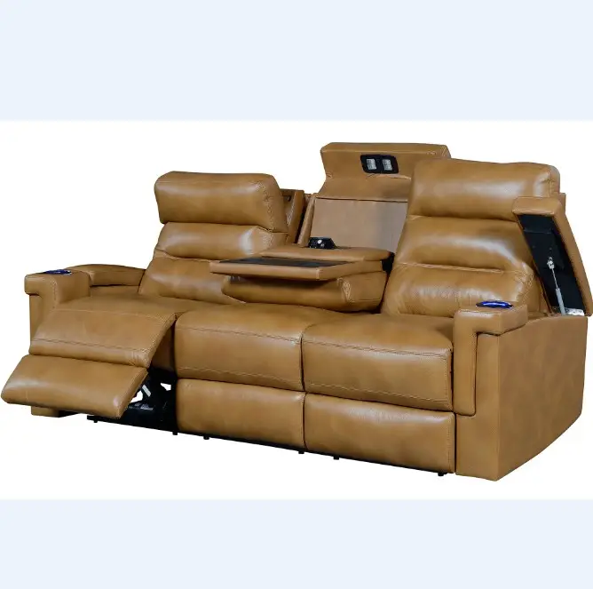Valentio Premium 2-Seater Recliner Sofa with Console - Image 9