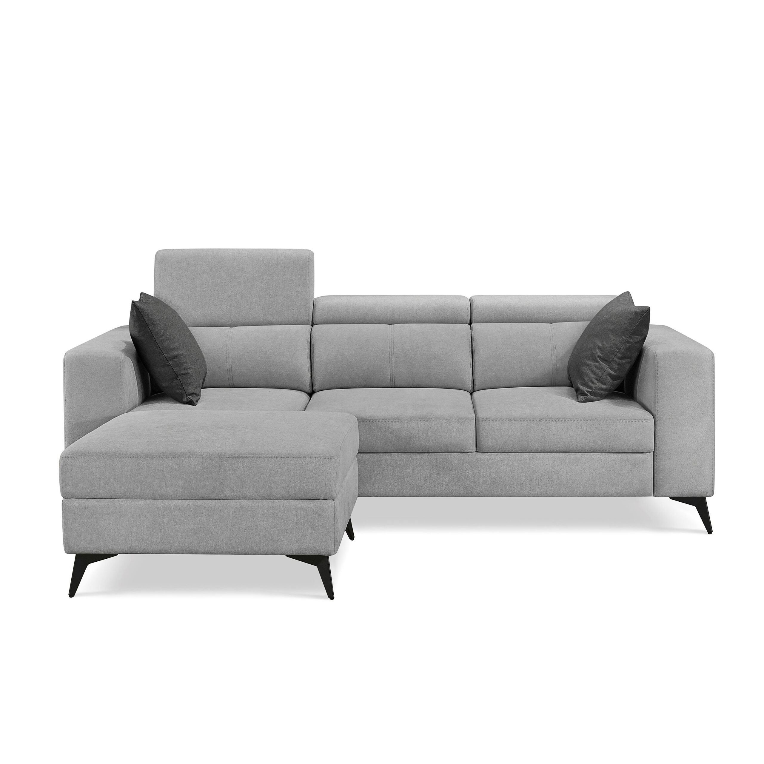 Adriano 2.15m 3-Seater Fabric Sofa with Ottoman - Image 10