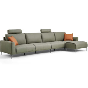 Kordale 5-Seater Leathaire Sofa with Ottoman