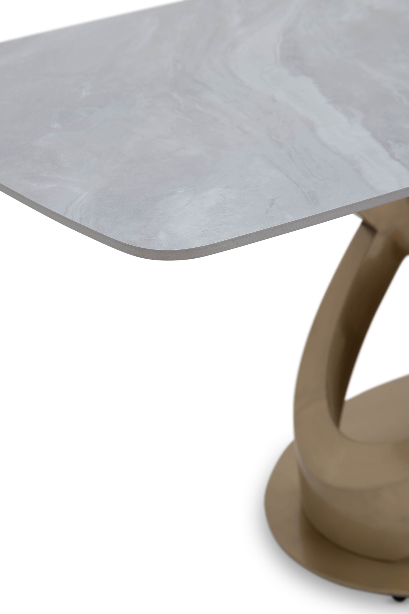 Rian II Modern Grey Sintered Stone Dining Table - Image 2
