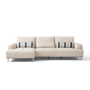 Scott 3-Seater Modular Sofa with Ottoman – Light Grey