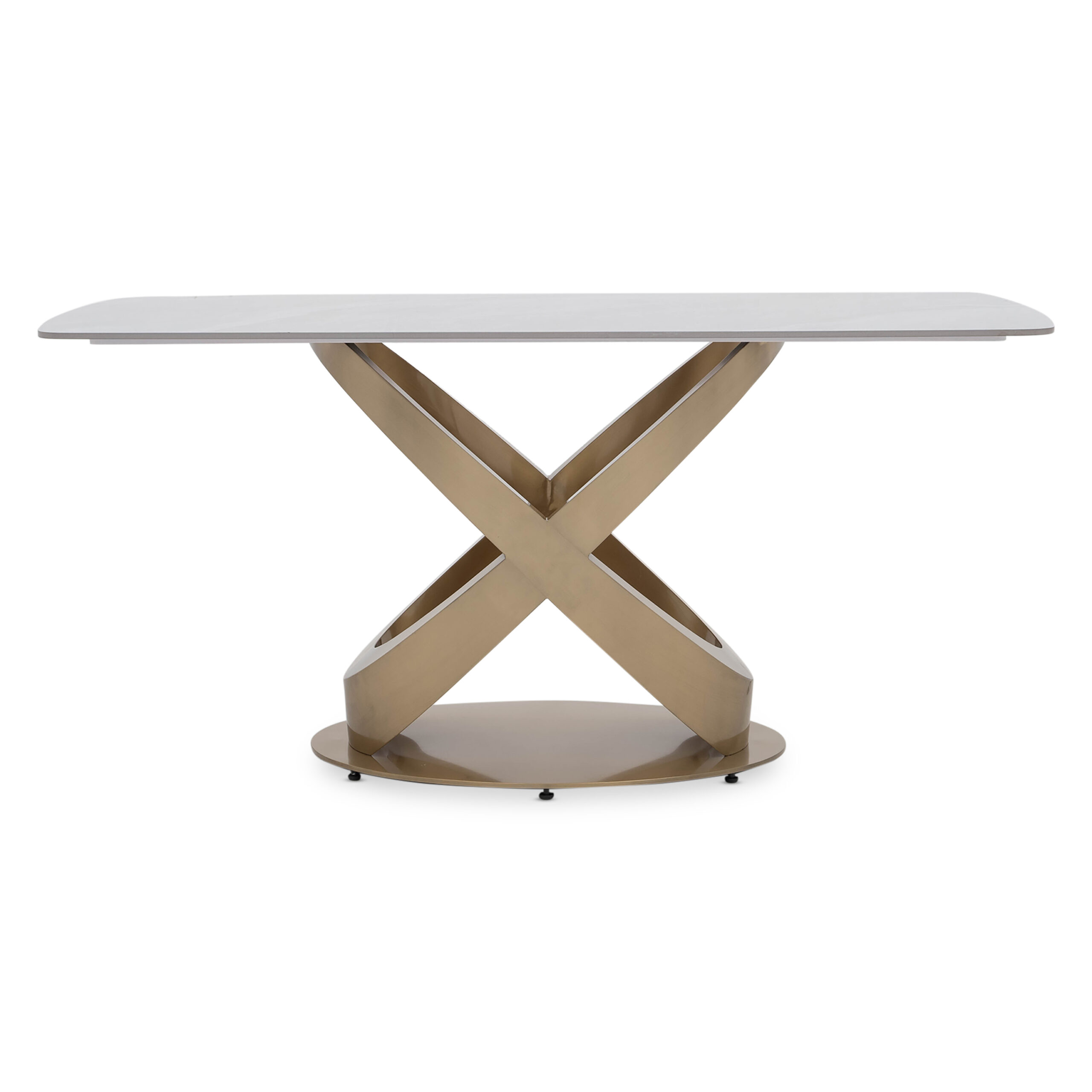 Rian II Modern Grey Sintered Stone Dining Table - Image 4