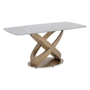 Rian II Modern Grey Sintered Stone Dining Table