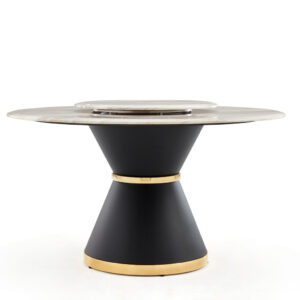 Barzig 1.35M Cultured Marble Round Dining Table